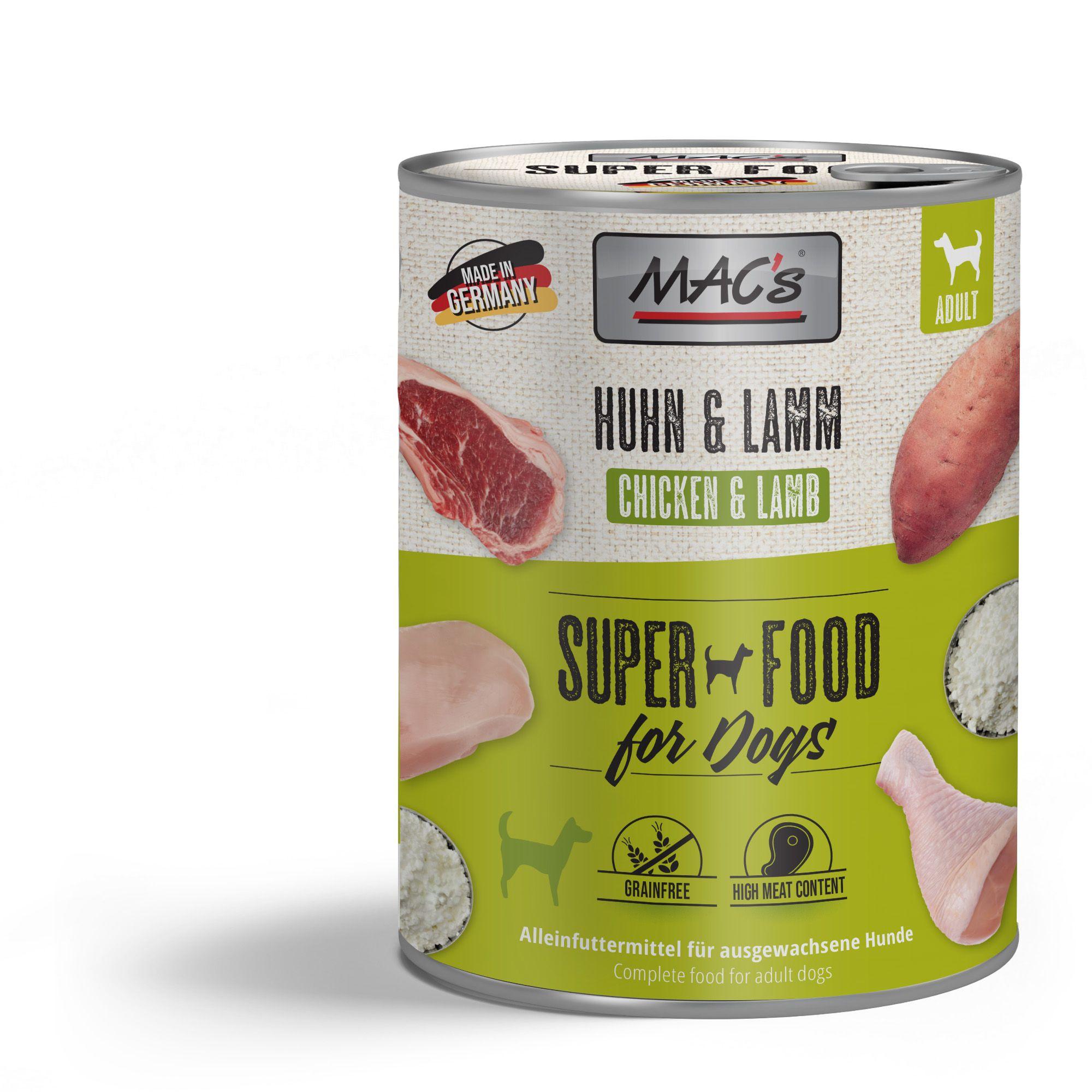 MAC's DOG Hundenassfutter Huhn&Lamm