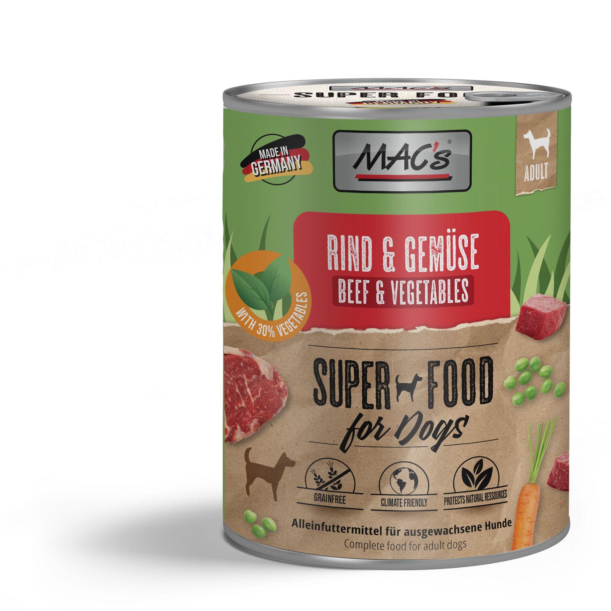 MAC's DOG Hundenassfutter Rind&Kürbis