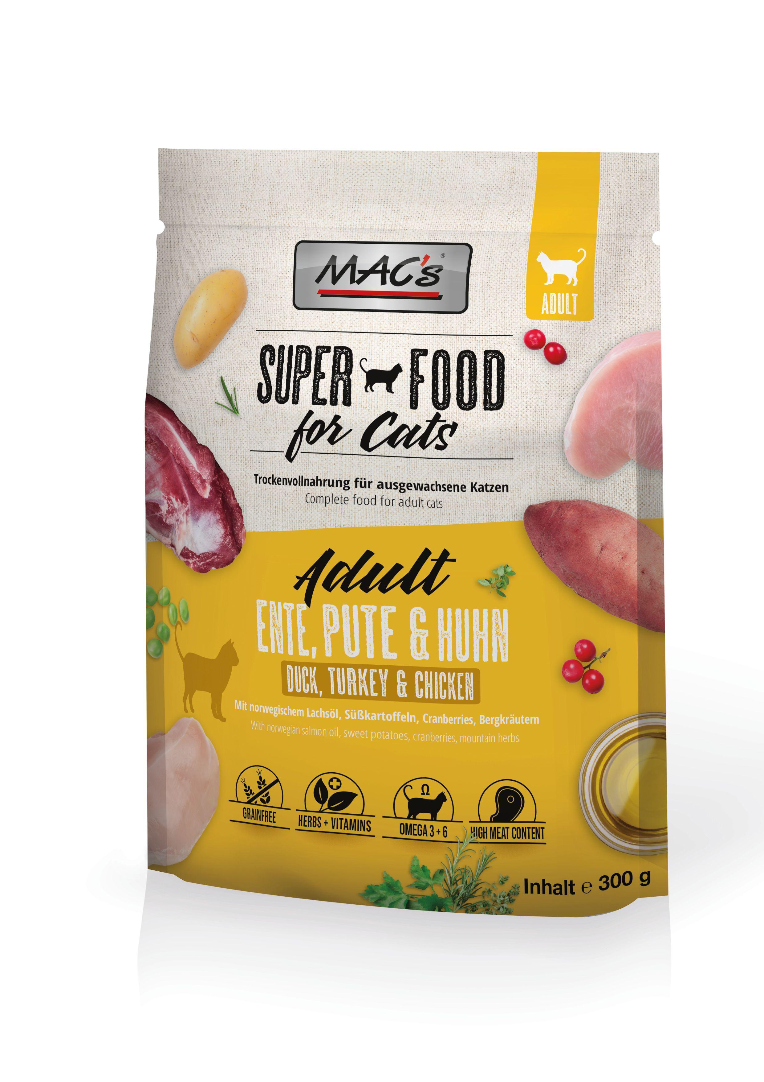 MAC's CAT Katzentrockenfutter Ente, Pute&Huhn