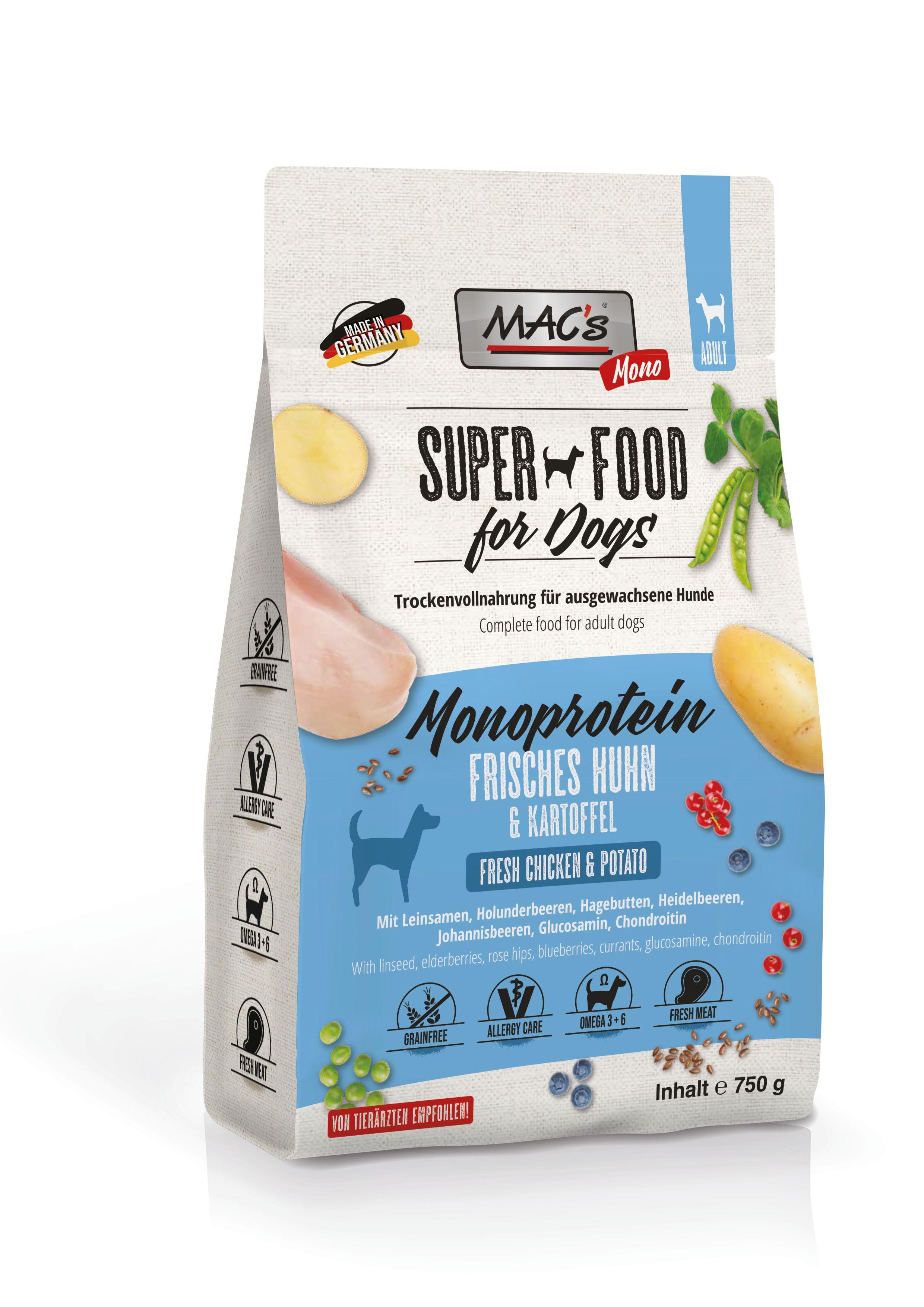 MAC's DOG Hundetrockenfutter Mono frisches Huhn