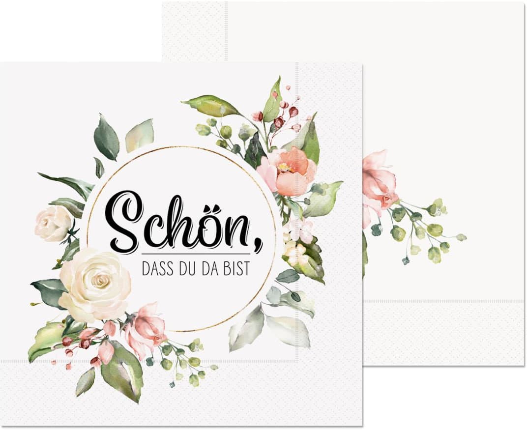 Geschenk für Dich Serviette Schön, dass du da bist 33x33cm