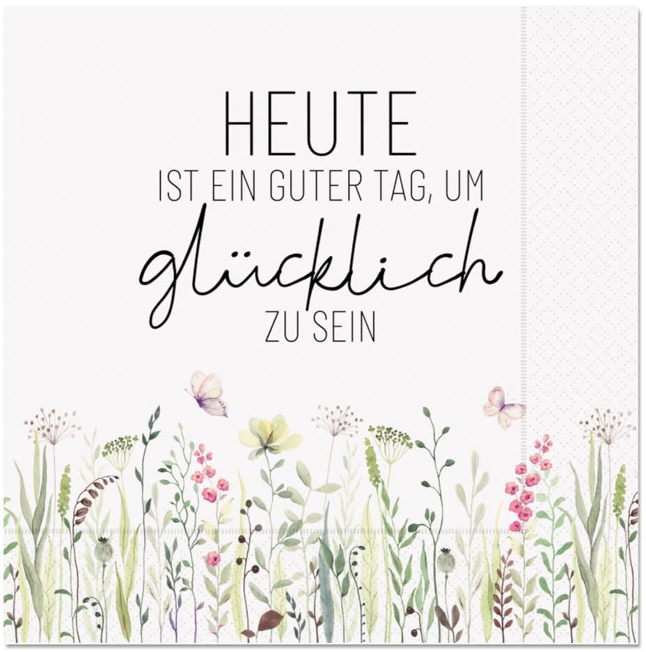 Geschenk für Dich Serviette Wiese 33x33cm