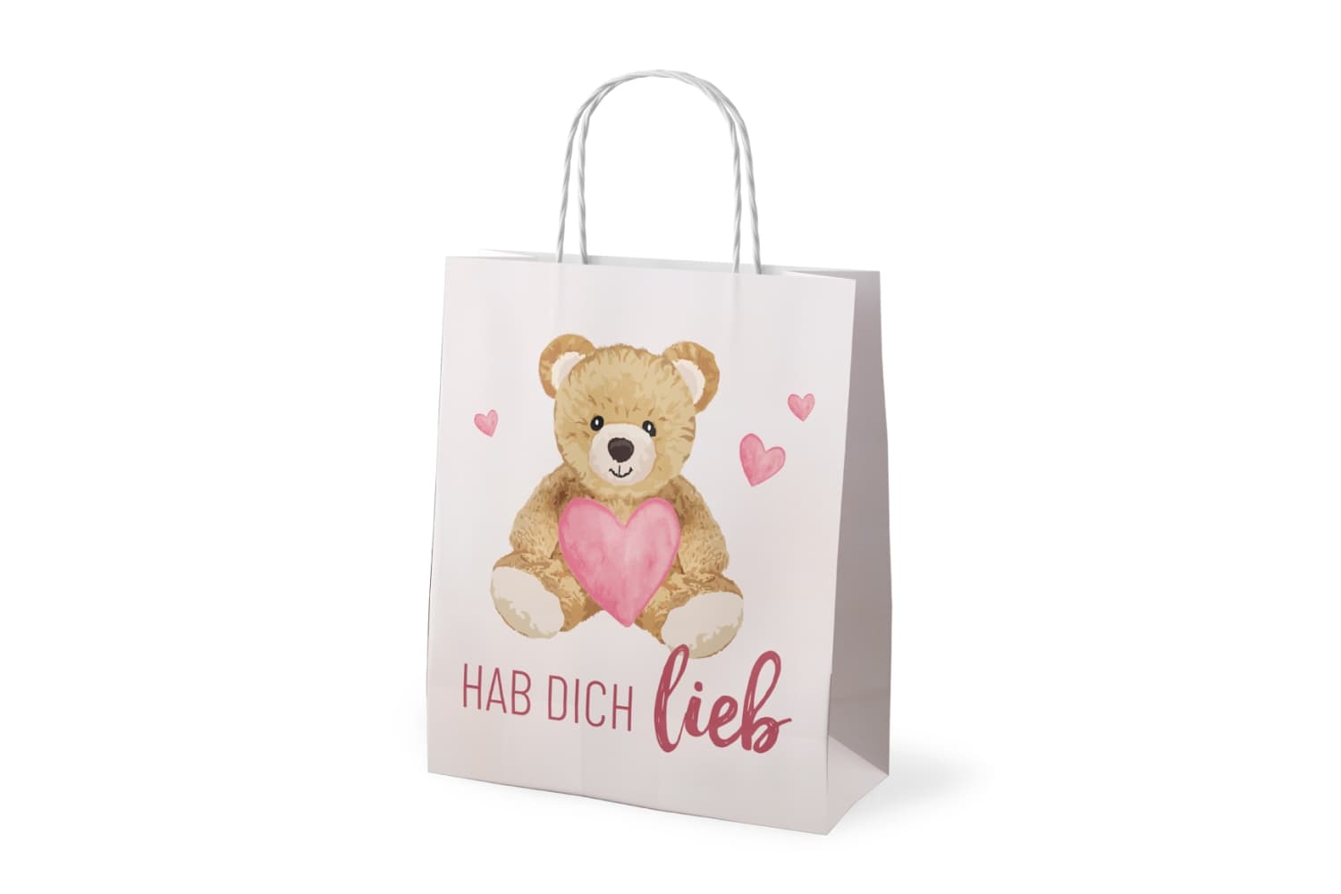Geschenk für Dich Geschenktüte Teddy Hab Dich Lieb