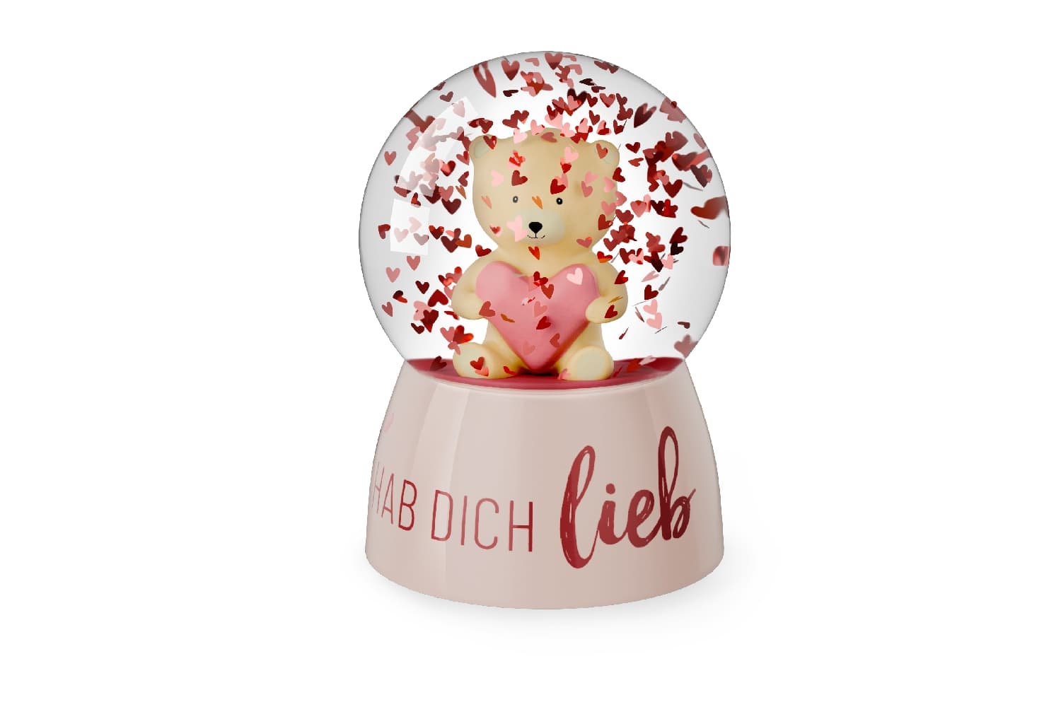Geschenk für Dich Glitzerkugel Hab dich lieb