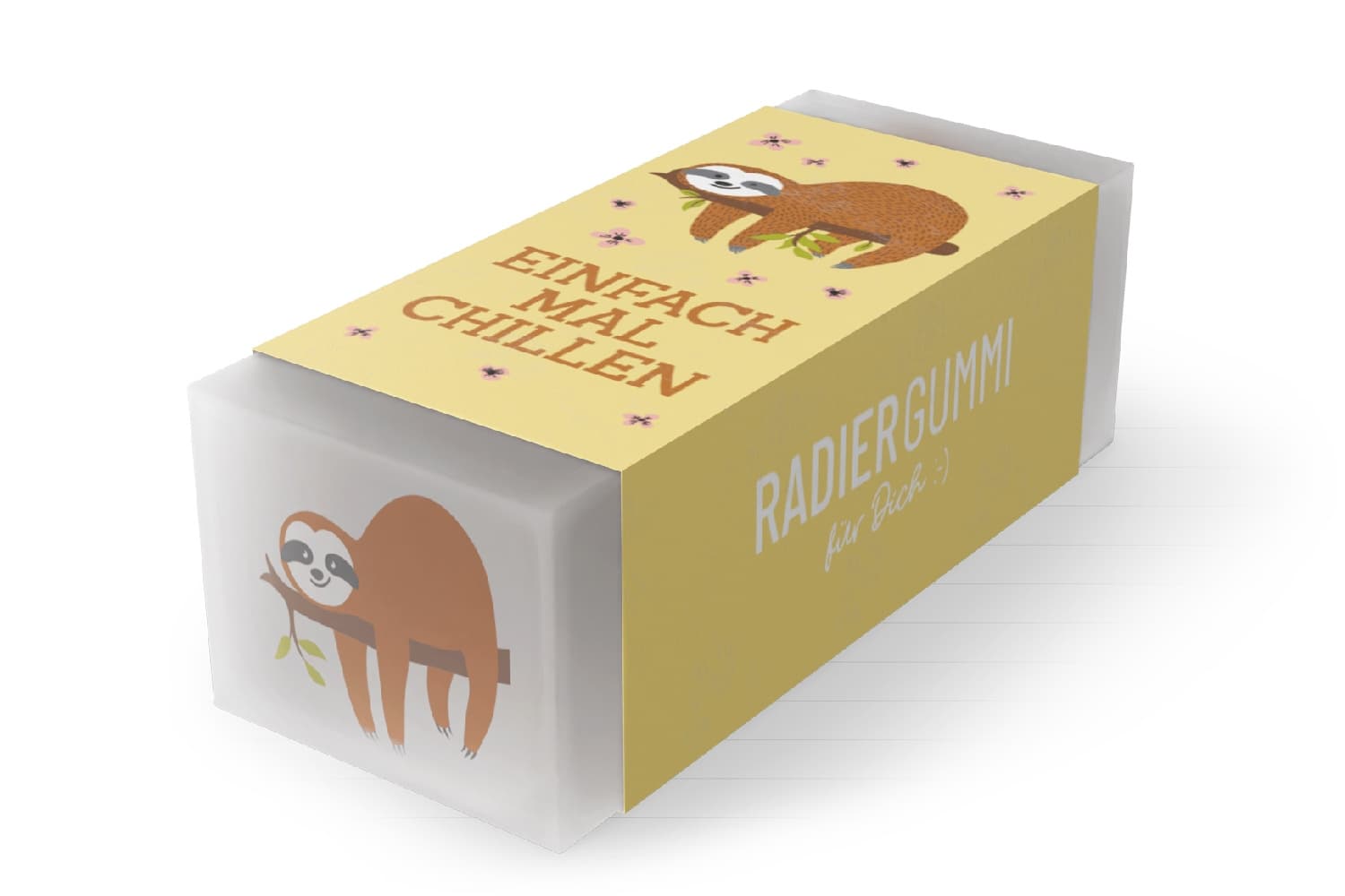 Geschenk Für Dich Radiergummi Faultier