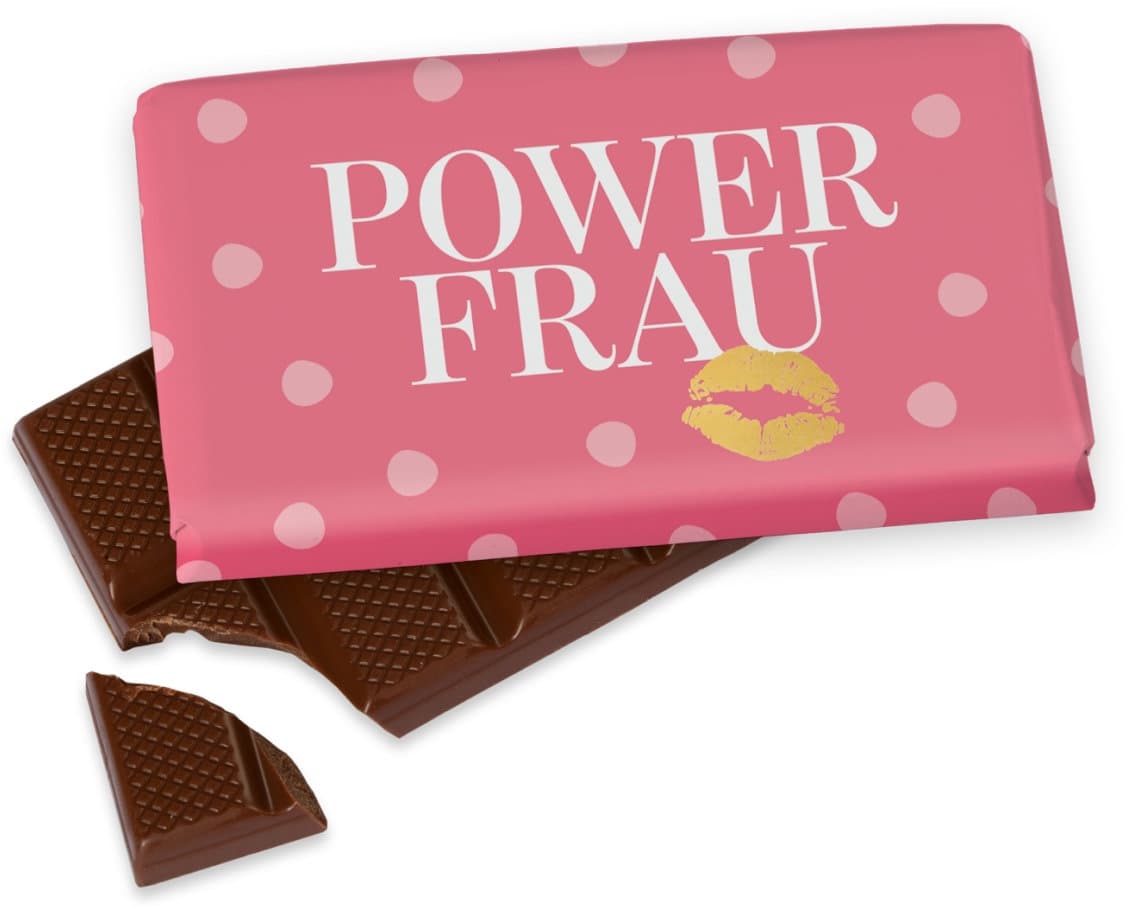 Geschenk für Dich Schokolade Power Frau