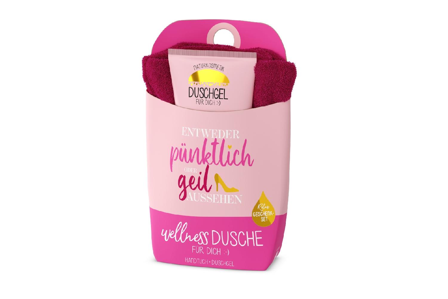 Geschenk für Dich Wellnessdusche Entweder pünktlich oder geil aussehen