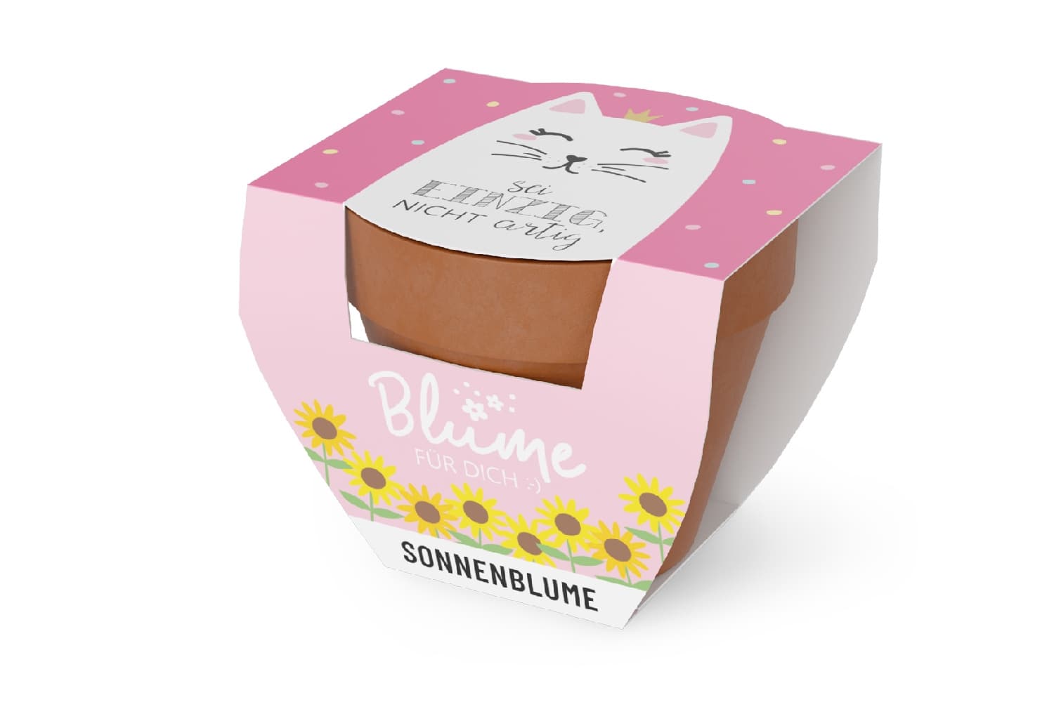 Geschenk für Dich Blume Katze