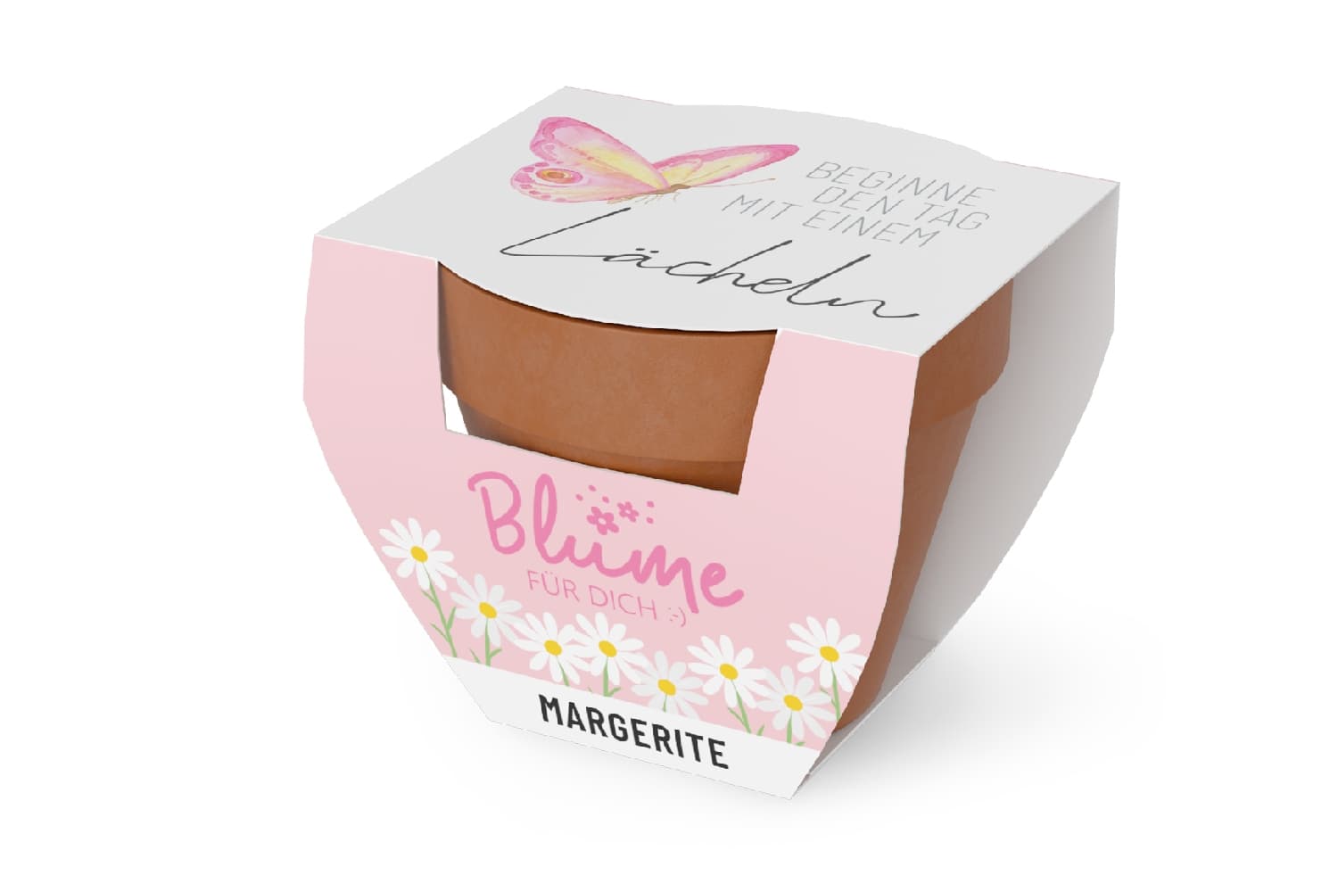 Geschenk für Dich Blumen Beginne den Tag mit einem Lächeln