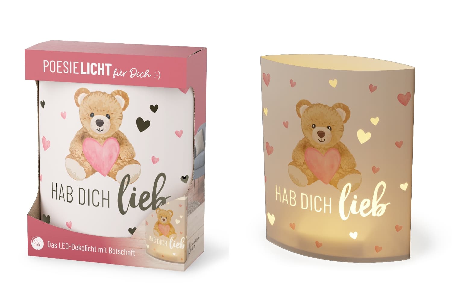 Geschenk für Dich Poesielicht Hab dich lieb