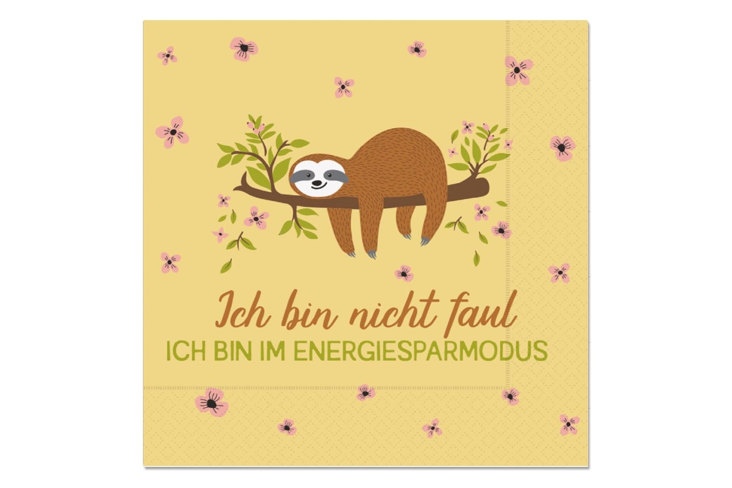 Geschenk für Dich Serviette Faultier 33x33cm