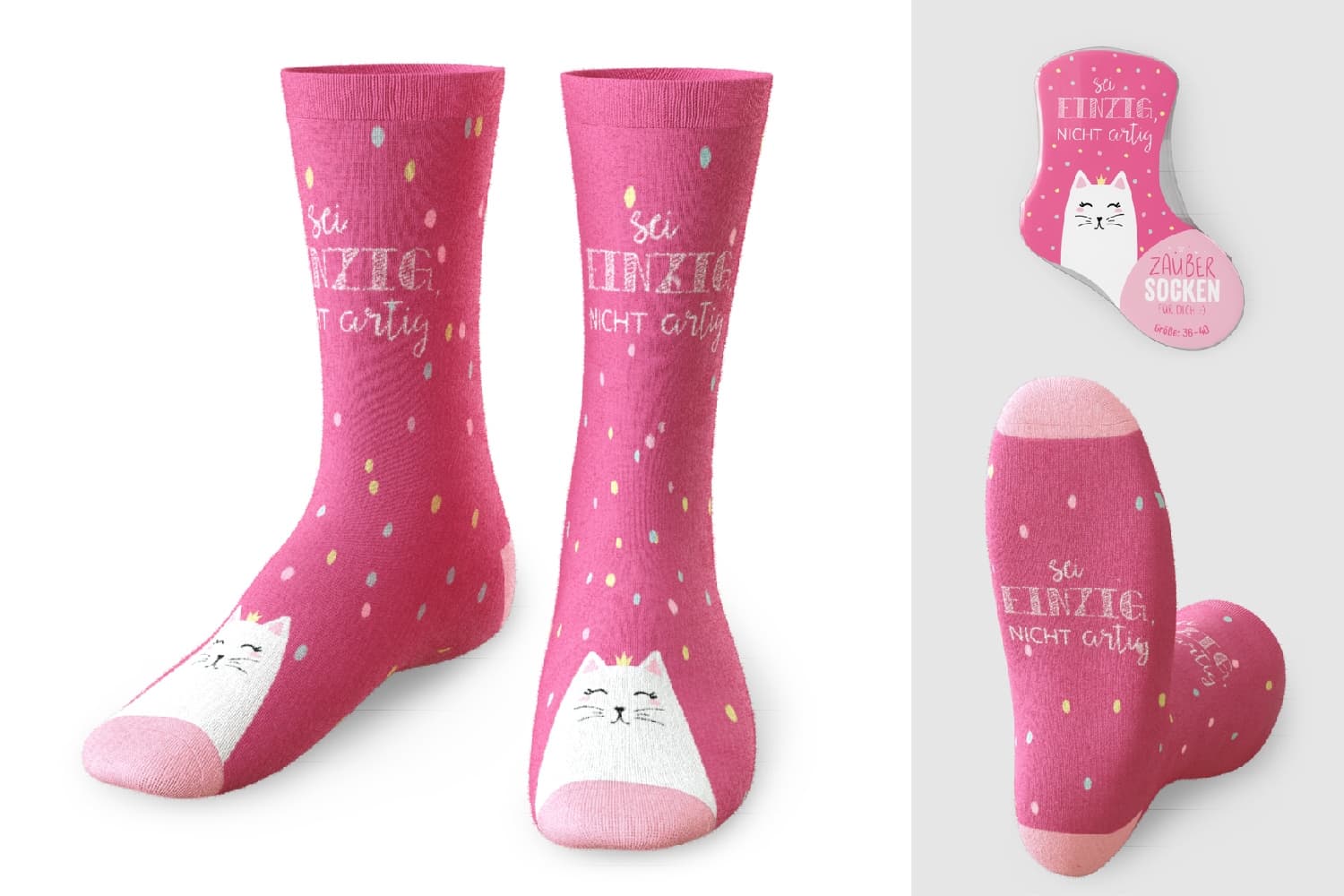 Geschenk Für Dich Zaubersocken Katze