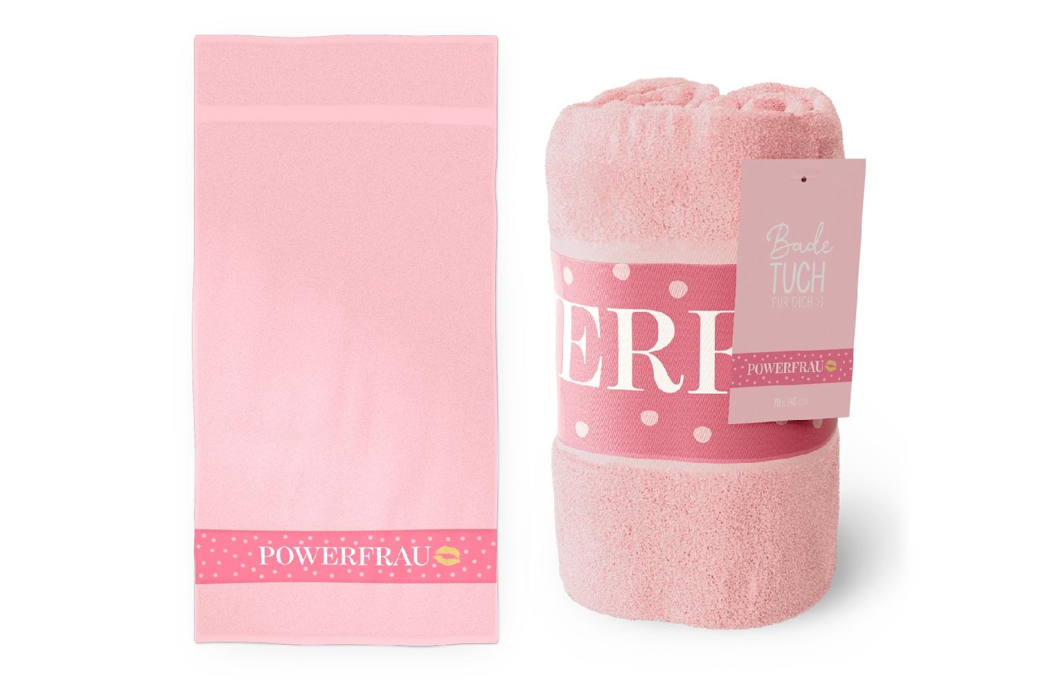 Geschenk für Dich Badetuch Power Frau