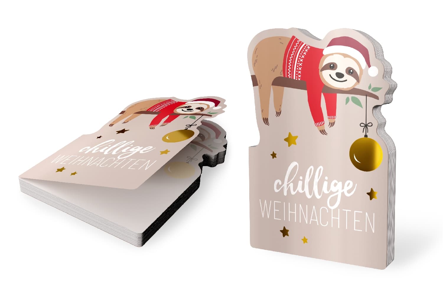 Geschenk für Dich Notizblock Chillige Weihnachten