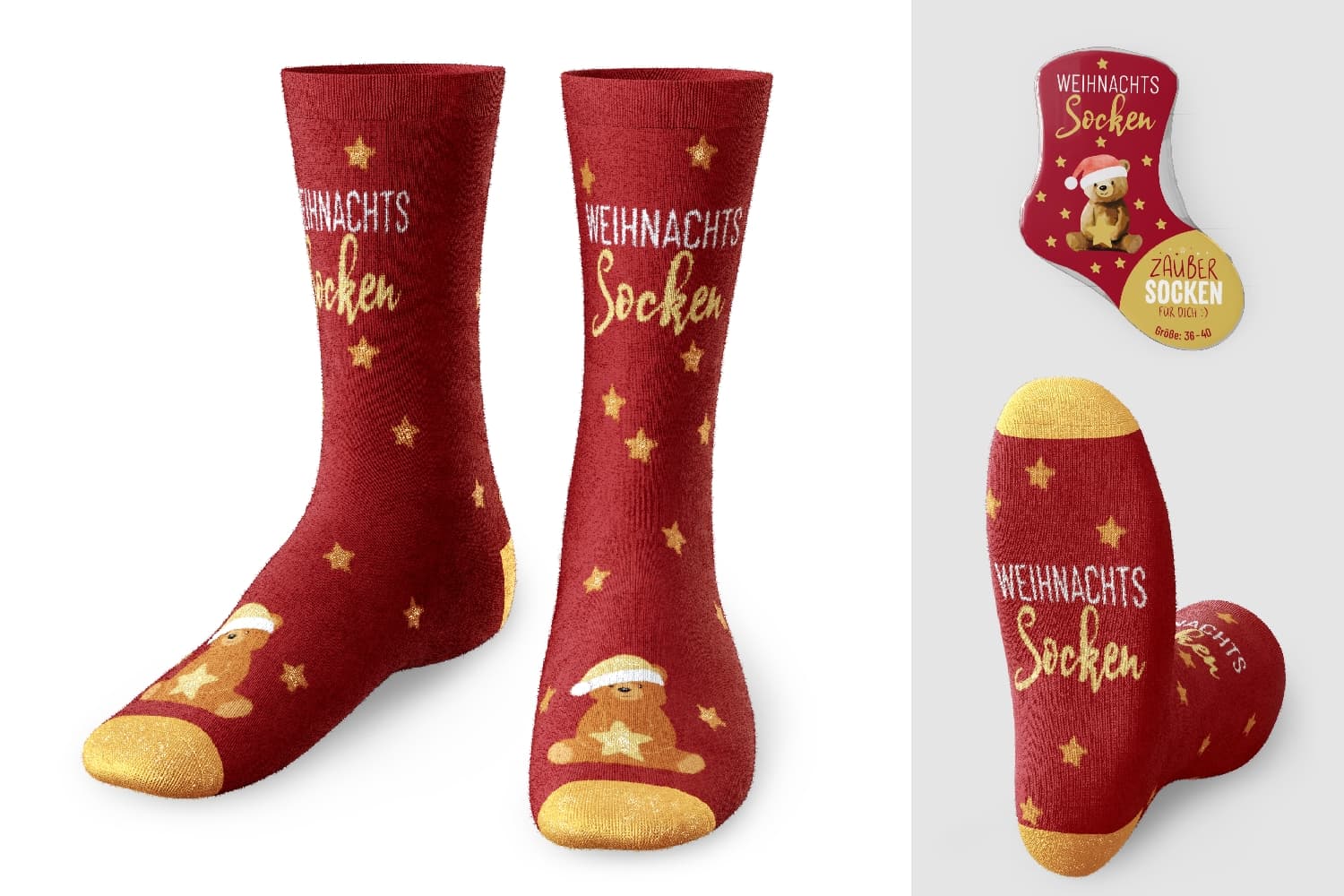 Geschenk für Dich Zaubersocken Weihnachts Socken