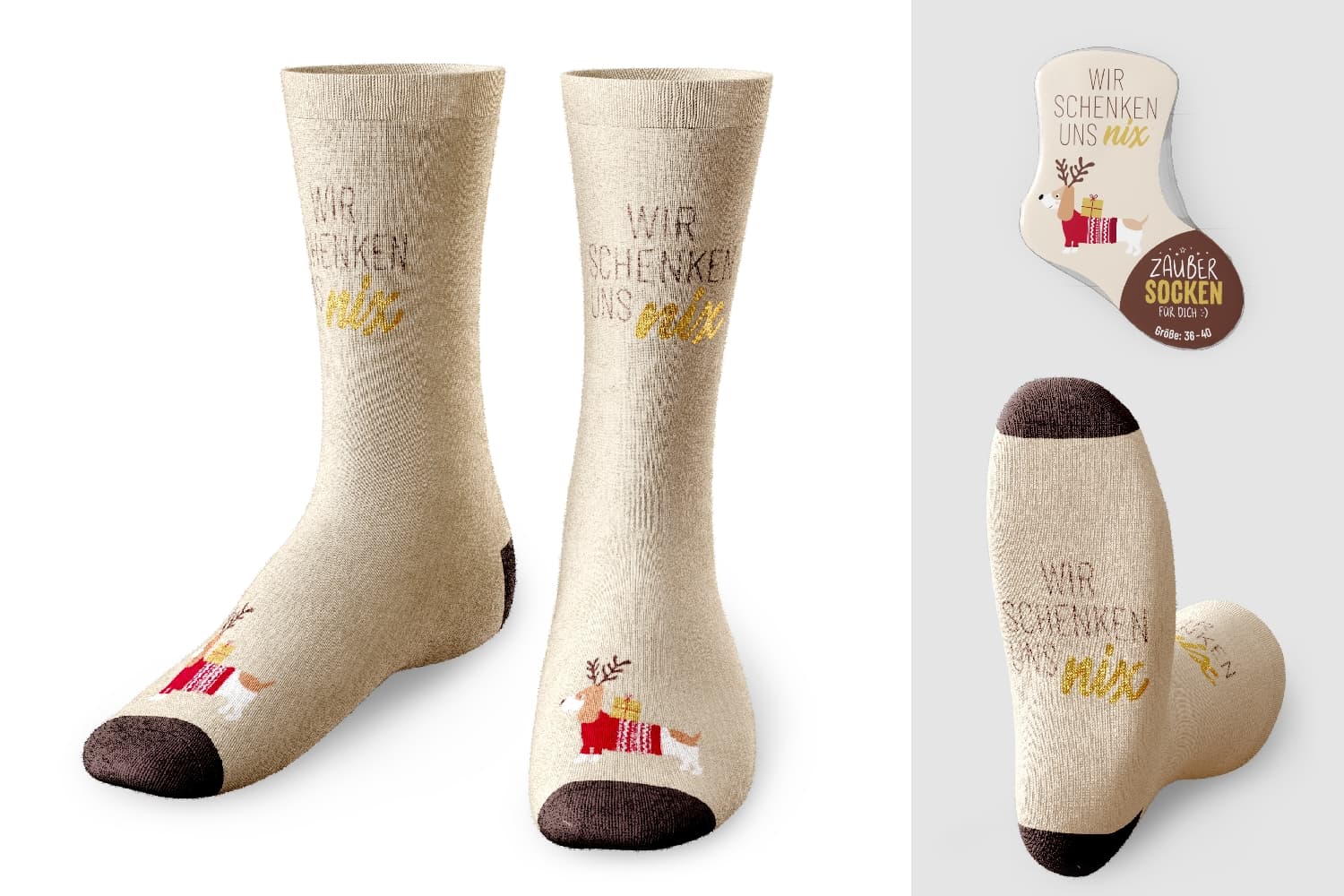 Geschenk für Dich Zaubersocken Wir schenken uns nix