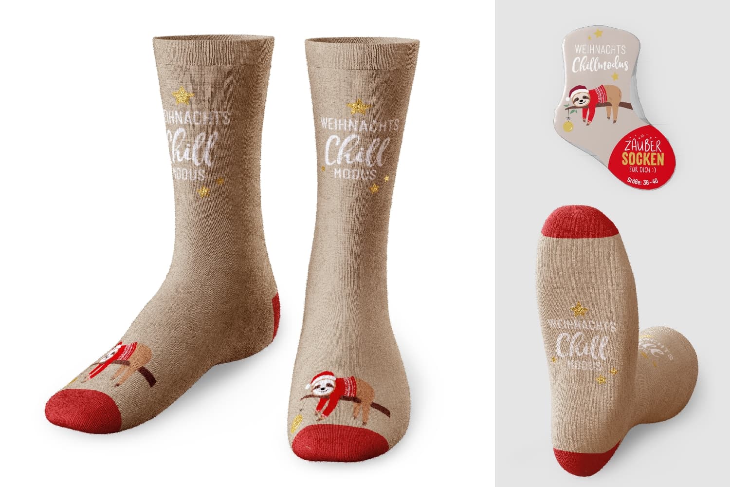 Geschenk für Dich Zaubersocken Weihnachts Chill Modus