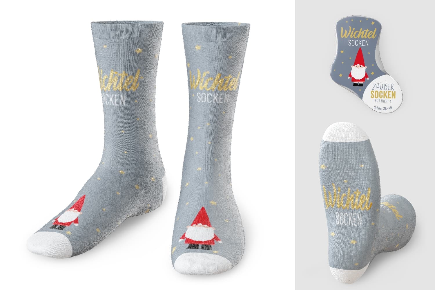 Geschenk für Dich Zaubersocken Wichtel Socken