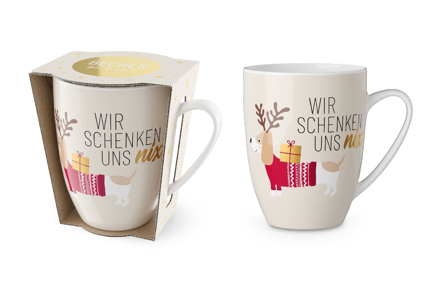 Geschenk für Dich Becher Wir schenken uns nix 250ml 