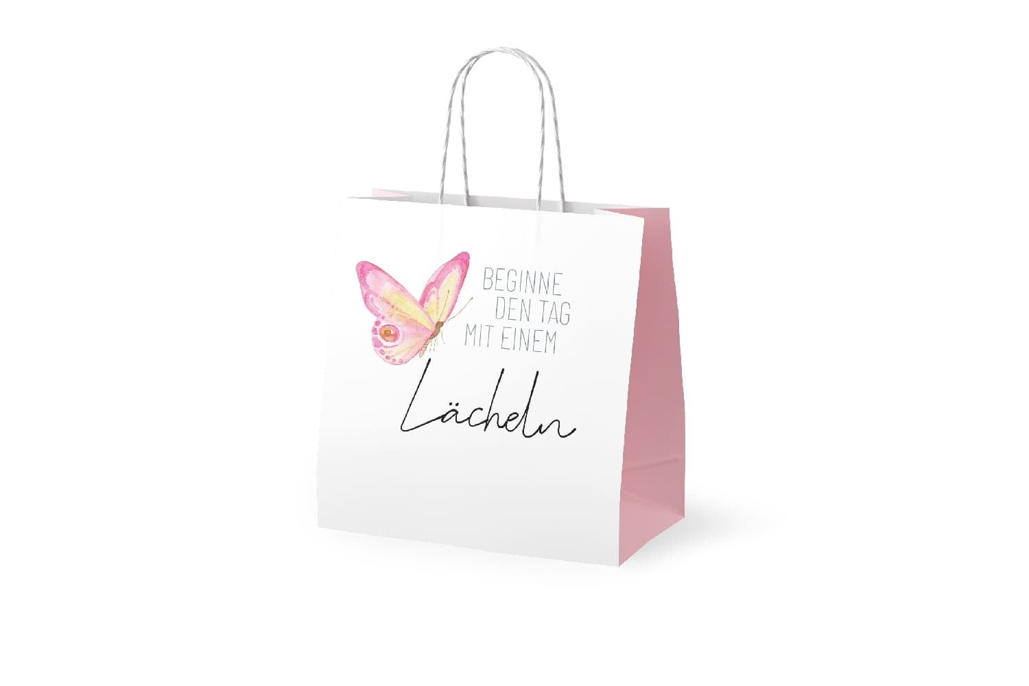Geschenk für Dich Geschenktüte Beginn den Tag mit einem Lächeln