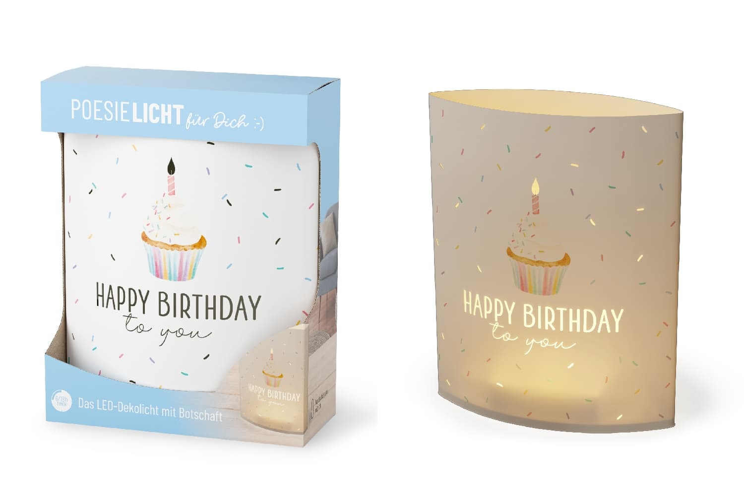 Geschenk für Dich Poesielicht Happy Birthday