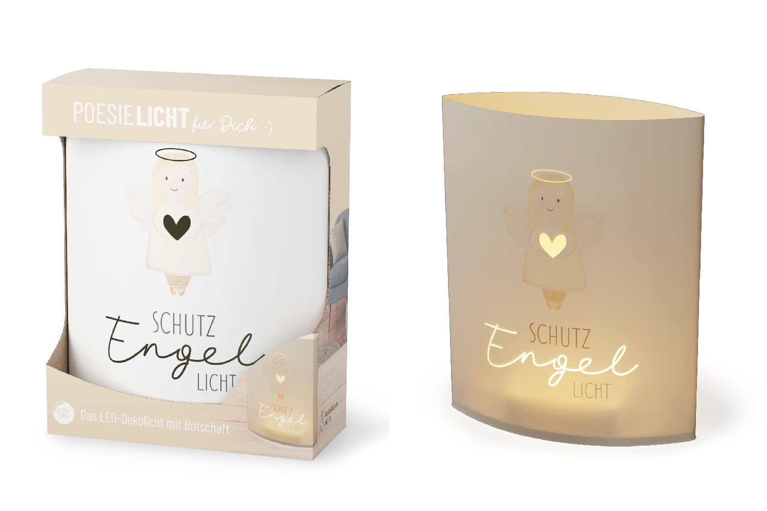 Geschenk für Dich Poesielicht Schutzengel Licht