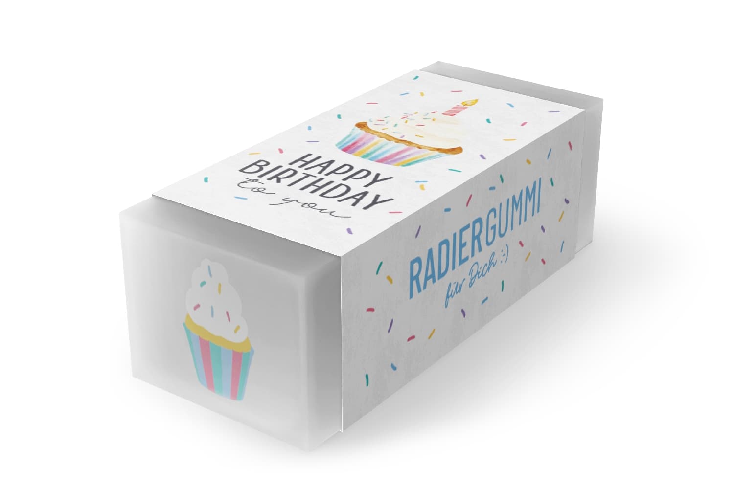Geschenk für Dich Radiergummi Happy Birthday