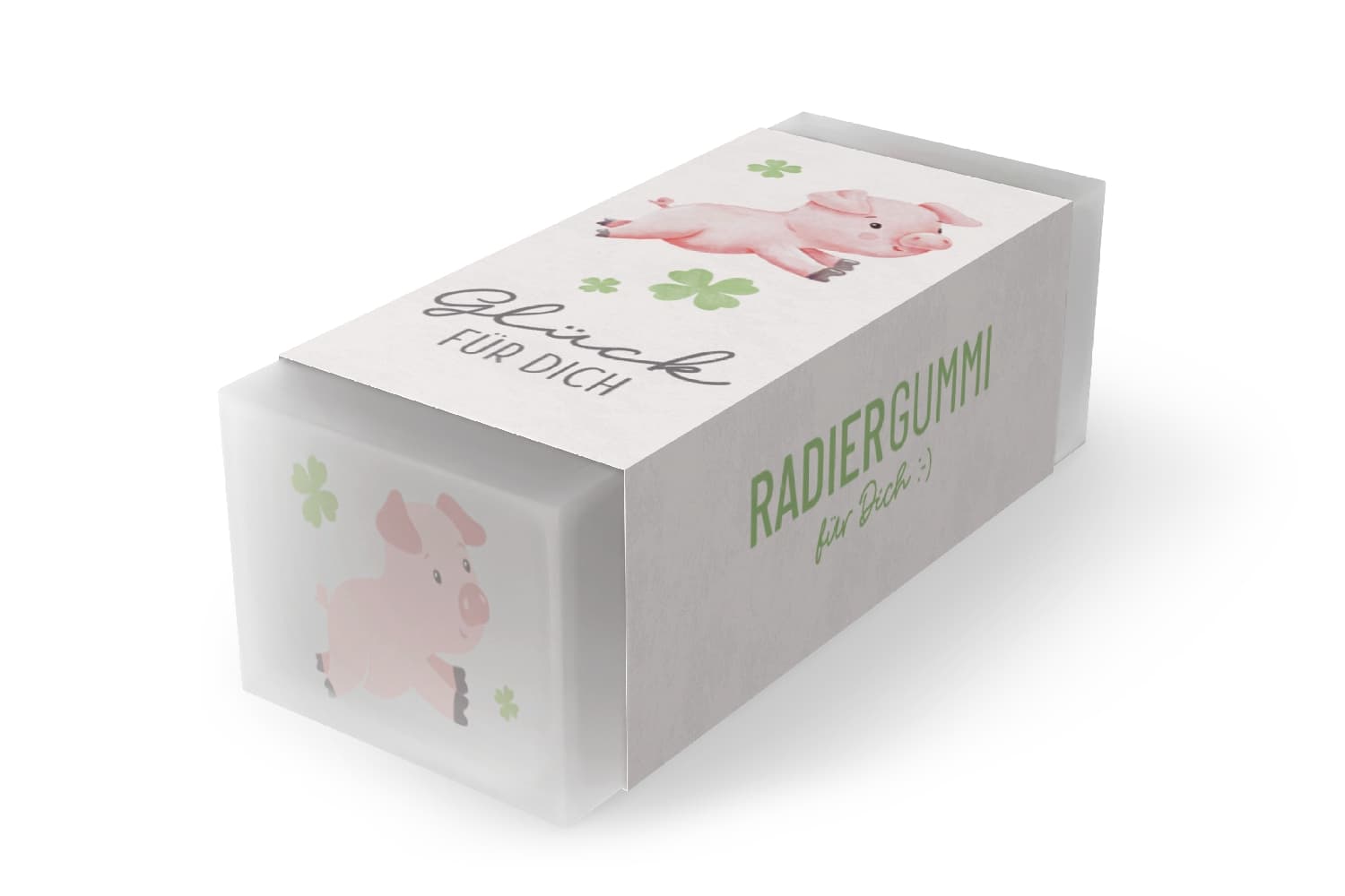 Geschenk für Dich Radiergummi Glück für Dich