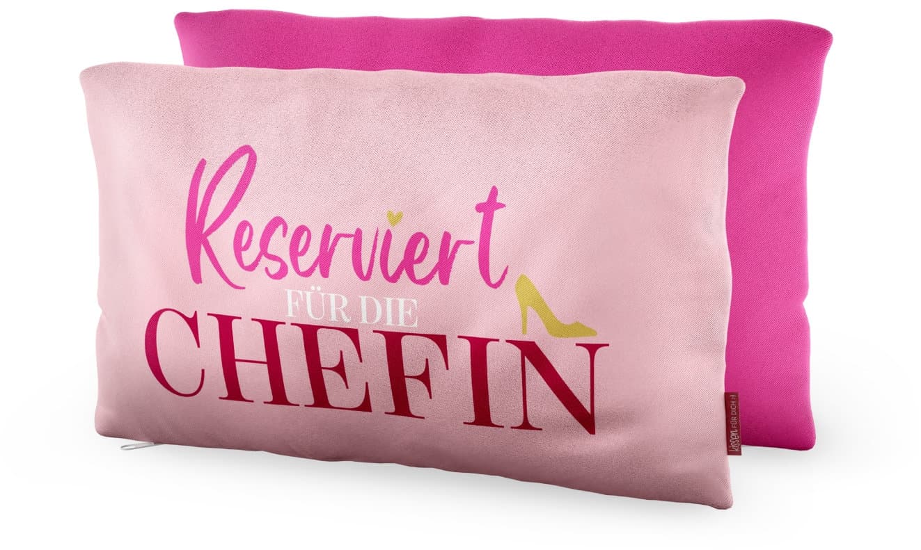 Geschenk für Dich Kissen Reserviert für die Chefin