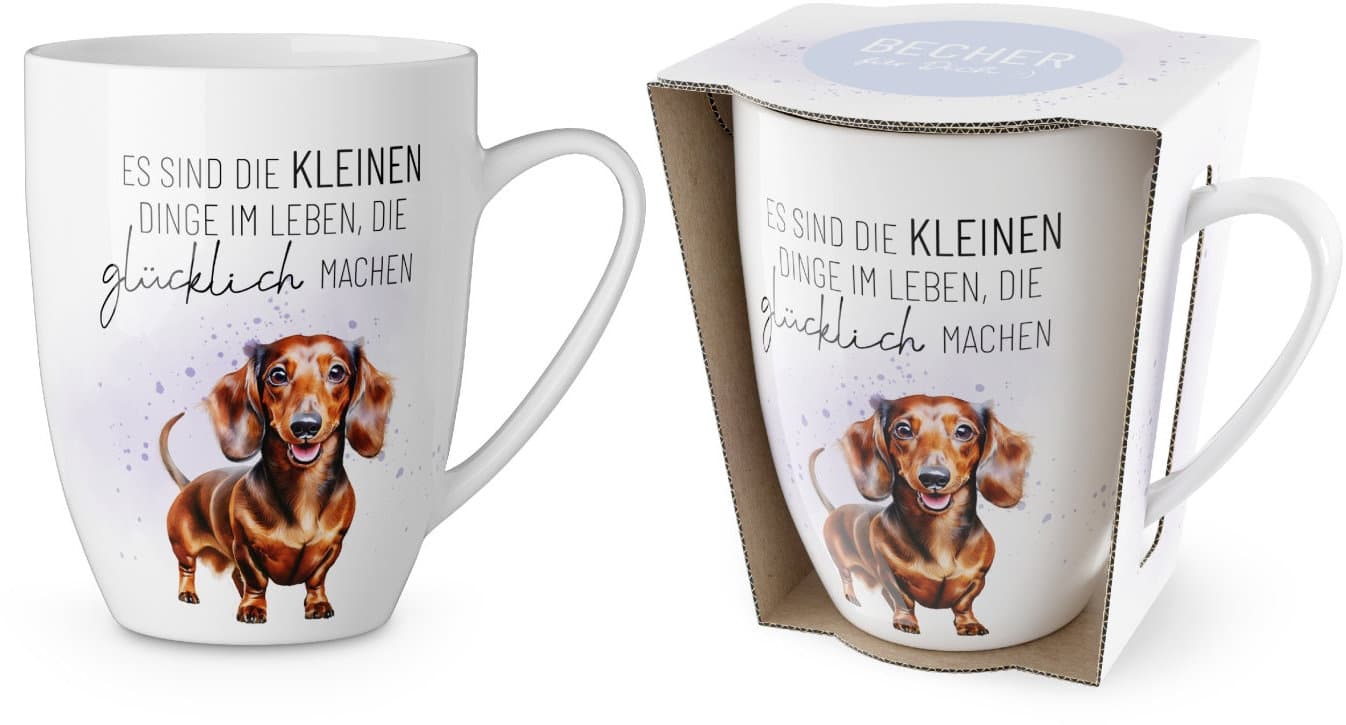 Geschenk für Dich Becher Es sind die kleinen Dinge im Leben, die glücklich machen 250ml