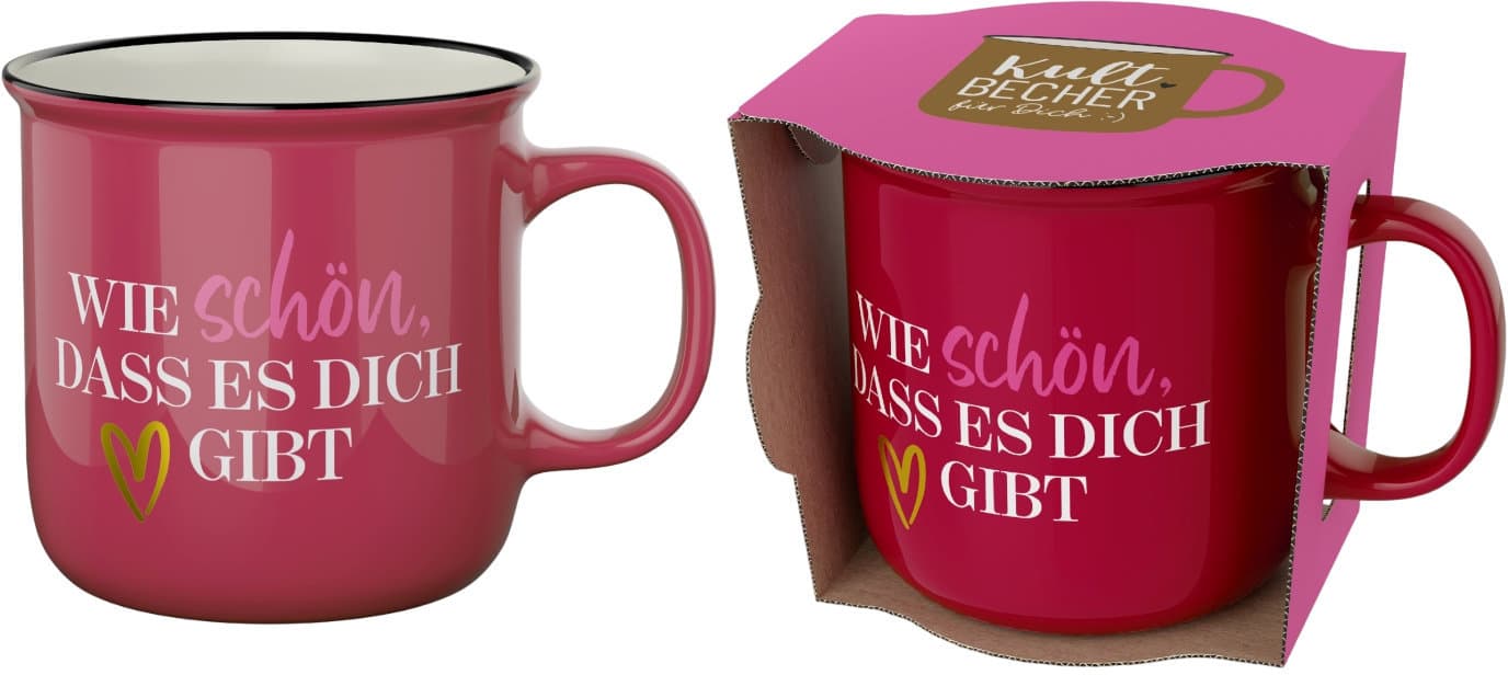 Geschenk für Dich Kultbecher Wie schön, dass es Dich gibt 250ml