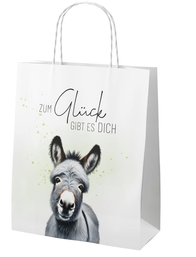 Geschenk für Dich Geschenktüte Zum Glück Gibt Es Dich