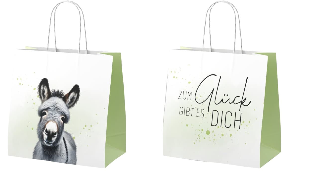 Geschenk für Dich Geschenktüte Mini Zum Glück Gibt Es Dich