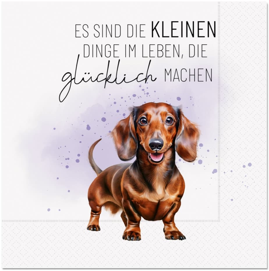 Geschenk für Dich Serviette Es sind die kleinen Dinge im Leben, die glücklich machen 33x33cm 