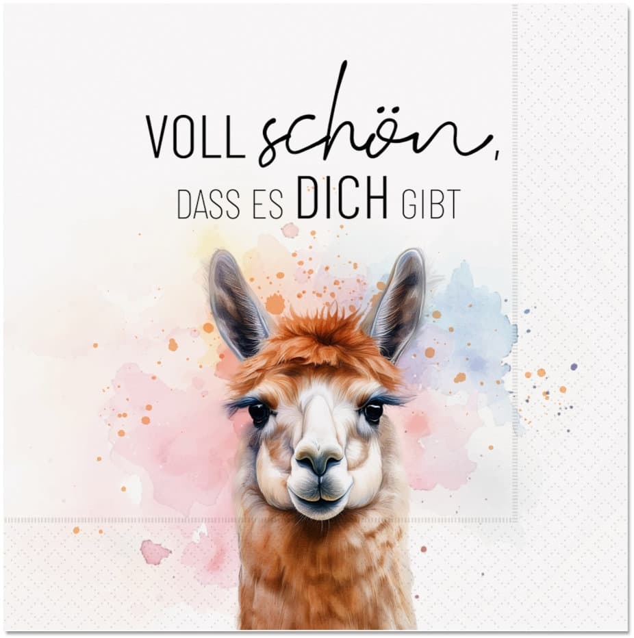 Geschenk für Dich Serviette Voll schön, dass es Dich gibt 33x33cm 