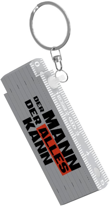 Geschenk für Dich Schlüsselanhänger Mini Zollstock Mann kann