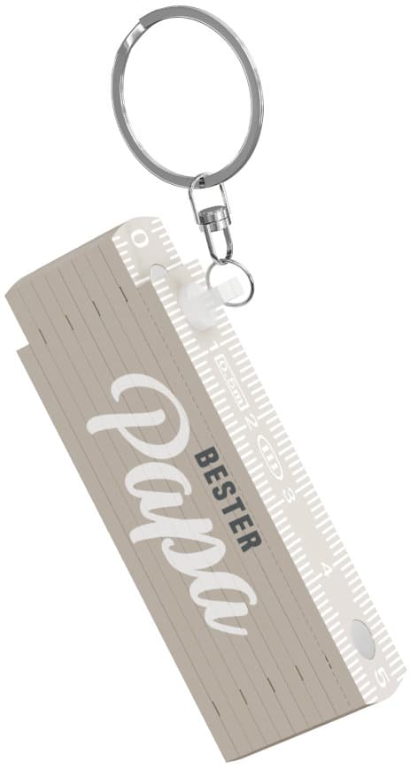 Geschenk für Dich Schlüsselanhänger Mini Zollstock Bester Papa