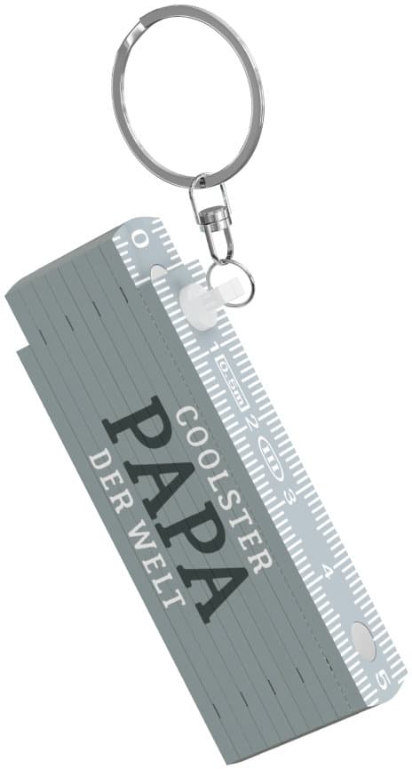 Geschenk für Dich Schlüsselanhänger Mini Zollstock Coolster Papa