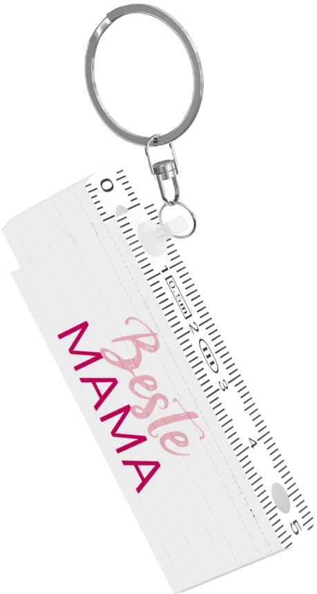 Geschenk für Dich Schlüsselanhänger Mini Zollstock Beste Mama