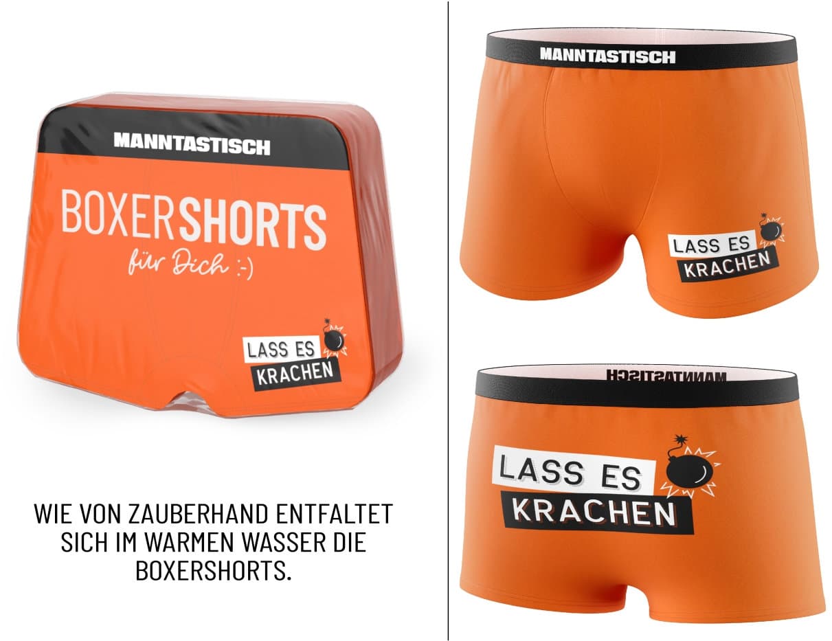 Geschenk für Dich Boxershorts Lass es krachen