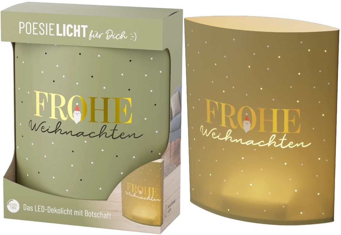 Geschenk für Dich Poesielicht Frohe Weihnachten