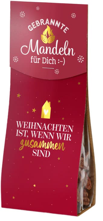 Geschenk für Dich Gebrannte Mandeln Weihnachten ist, wenn wir zusammen sind