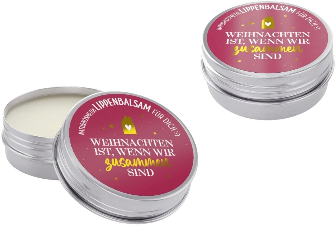 Geschenk für Dich Lippenbalsam Weihnachten ist, wenn wir zusammen sind