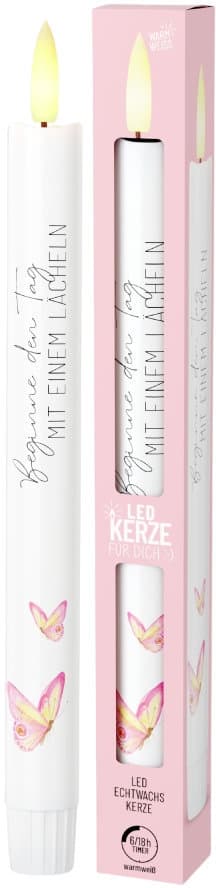Geschenk für Dich LED-Kerze Beginne den Tag mit einem lächeln
