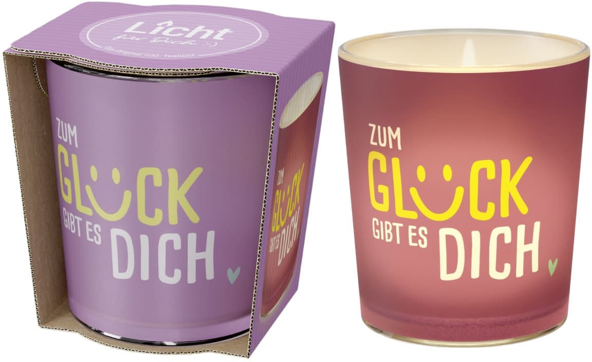Geschenk für Dich Licht Zum Glück gibt es Dich