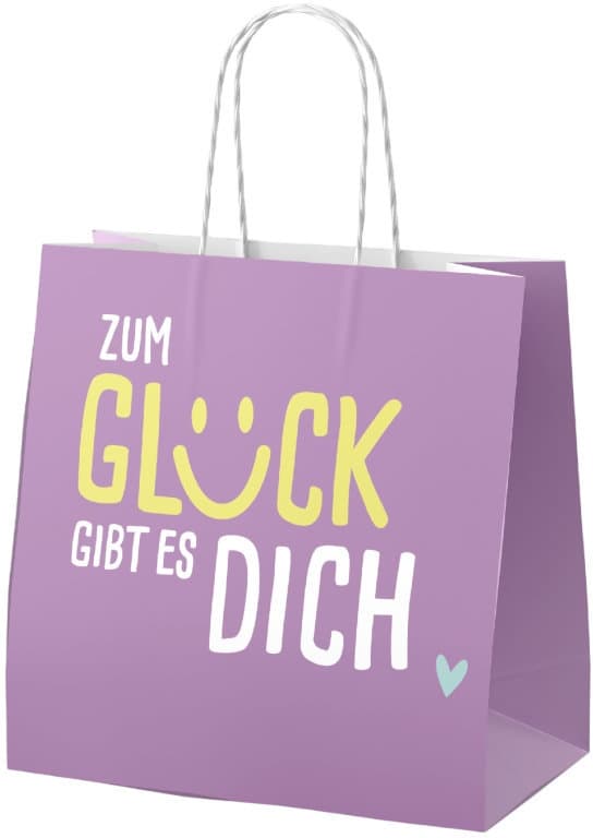 Geschenk für Dich Mini Geschenktüte Zum Glück gibt es Dich