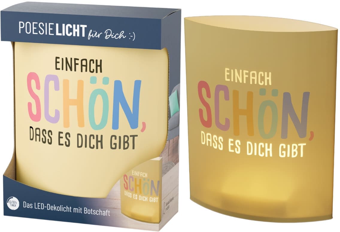 Geschenk für Dich Poesielicht Einfach schön, dass es Dich gibt