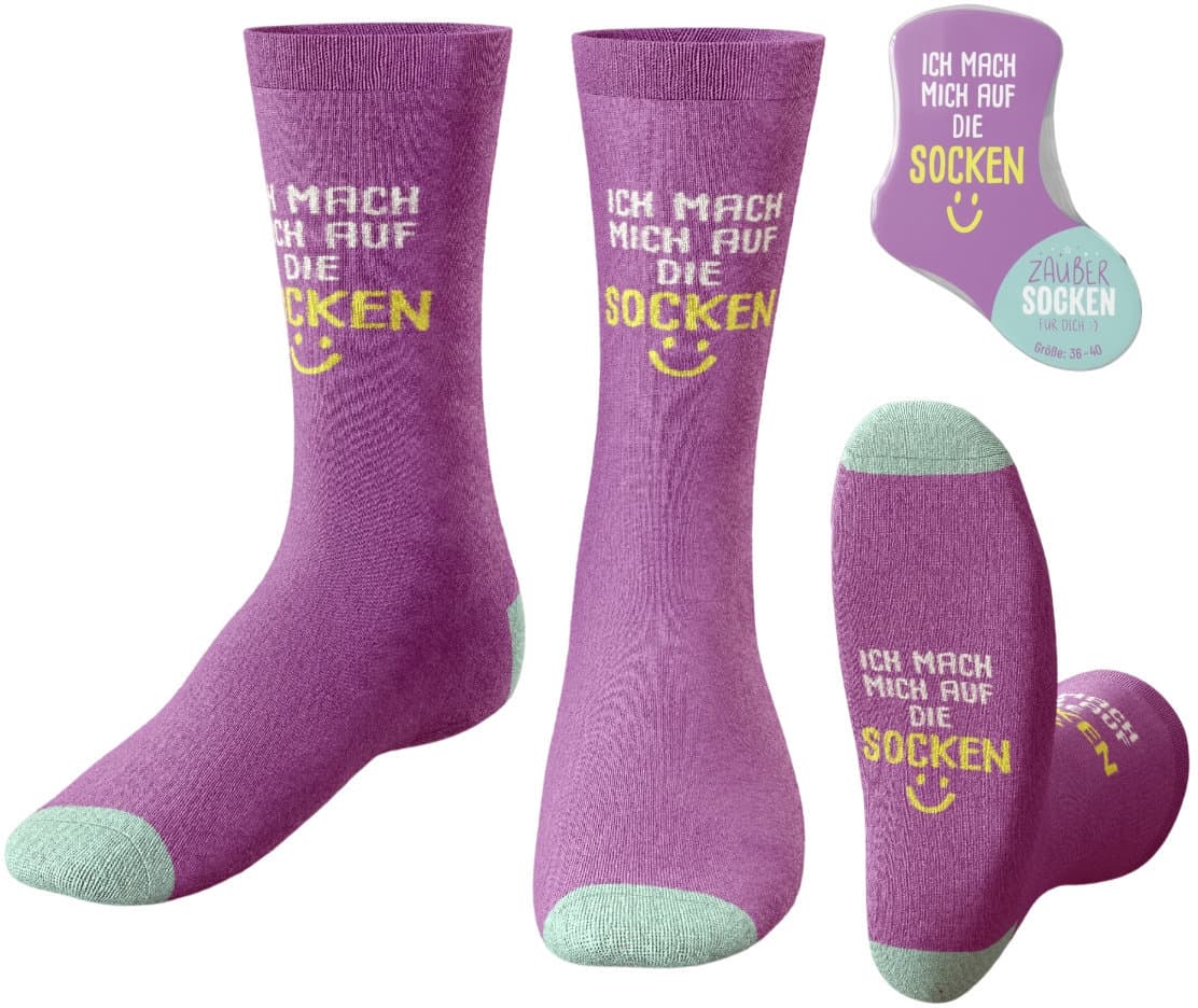 Geschenk für Dich Zaubersocken Ich mach mich auf die Socken