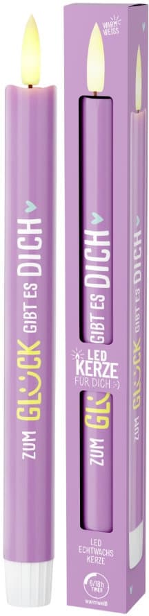 Geschenk für Dich LED-Kerze Zum Glück gibt es Dich