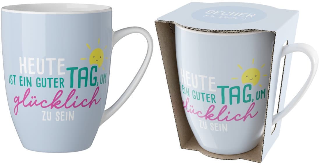 Geschenk für Dich Becher Heute ist ein guter Tag, um glücklich zu sein 250ml